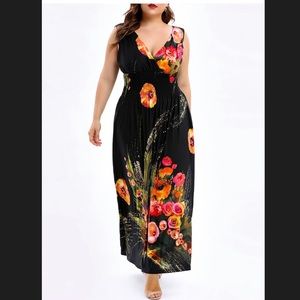 Black Floral Maxi